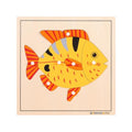 Montessori Outlet Fish Puzzle for Children 3-6 Years Montessori Education at School and Home - color: Fish