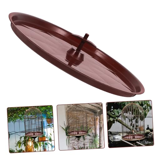 Toyvian Bird Cage Bottom Tray Replacement Waterproof Bird Toilet Pan for Parrots Non-Leak Poop Holder Easy to Clean - color: Coffee