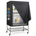 LWFCOEE Bird Cage Cover, 33”L×23”W×41”H Large Birdcage Covers for Night, Waterproof Heavy Duty Cage Covers for Parrot Parakeet, Black