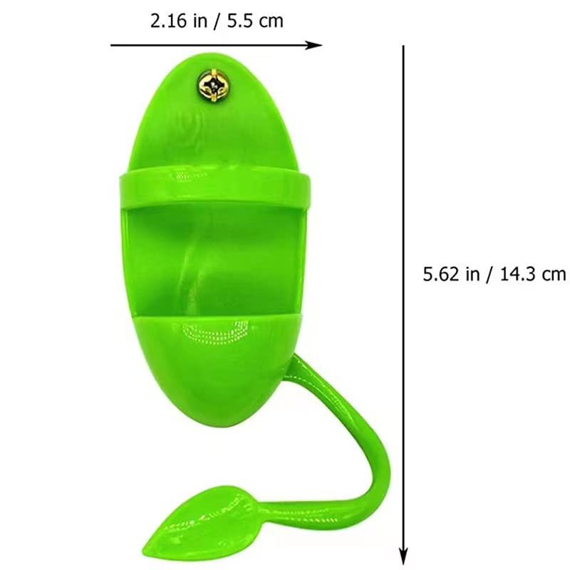 2 Pack Bird Feeding Cup Rack, Cuttlebone Fruit Food Holder | Unique leaf perch for birds to stand. Easy screw-in cage holder for cuttlebone & fruit. For parrot, cockatiel & parakeet.