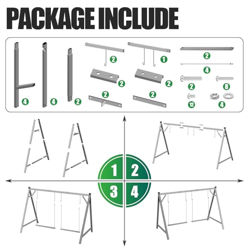 Chicken Perches with Swing, Chicken Roosting Bars for Coop Accessories | Activity Play Toys for Pet's Health & Happy, Sturdy Metal.