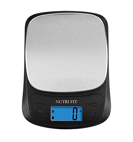 Kitchen Scales Digital Food Scale Cooking in Grams & Ounces Black | Stainless Steel, Max 11lb 1g Increment, Backlit LCD Screen, Baking Food Weight Scale for Sourdough Bread, Include Battery - color: Black