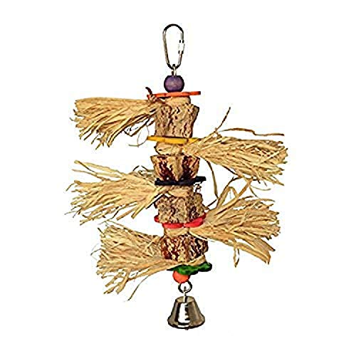 Super Bird Creations SB946 Tassel Time Bird Toy - Ideal for Parrotlets, Parakeets, Cockatiels, Lovebirds, and More - Durable Enrichment and Foraging Toy for Bird Cages, Medium Sized Birds, 10" x 7"