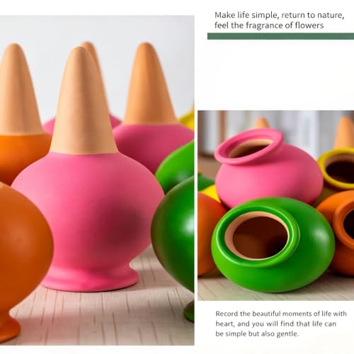 4PCS Terracotta Self Watering Spikes, Globes Shaped Watering Planter Insert | Automatic Plant Waterer Outdoor&Indoor Use, Vacation Clay Watering Devices System, Slow Release Self Watering Planter Insert - color: Small Bottle Necks Set (Pack of 4)