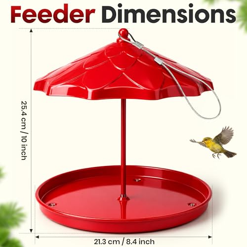 Cylinder Bird Feeder for Outdoors - Hanging Metal Bird Seed Holder | Rust Resistant Metal, Holds Bird Seed Cylinders, Logs & Cakes Up to 6 Inches, 360° Feeding, Easy to Clean