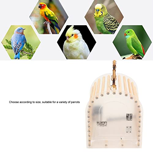 Lightweight Bird Travel Bag Portable Bird Cage Escape Portable Travel Bird Carrier Circular Arc Small Transparent Acrylic Travel Bird Carrier for Bird Parakeets