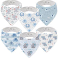 Baby Organic Cotton Teething Cloth Newborn Baby Burp Cloth Bandana Drool Cloth for Drooling Cotton Baby Gifts - color: Elephant