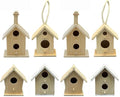 Creative Hobbies® Mini 4 Inch Tall Birdhouse - Set of 4 Styles, Small Unfinished Wood Ready to Paint or Decorate (Pack of 2) - size: 4 Inch Tall (Pack of 2)