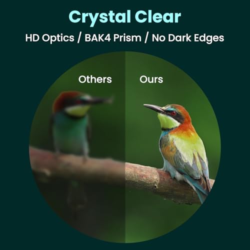 20x50 High Powered Binoculars for Adults, Waterproof Compact Binoculars with Low Light Vision Easy Focus for Bird Watching Hunting Travel Stargazing Cruise with Carrying Bag