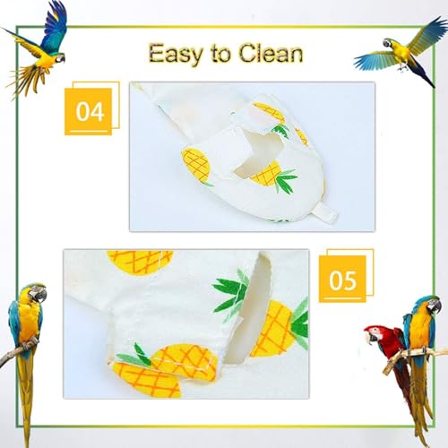 QBLEEV Bird Diaper Flight Suite, Reusable Parrot Nappy Cockatiel Clothes | Soft & waterproof inner layer, cute pigeon pants urine wet suit costume for conure macaw african budgies sun parakeet - color: Cat, size: S