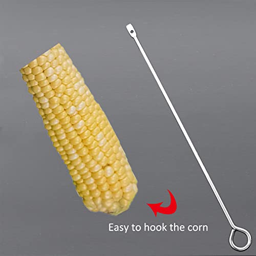 Hanging Squirrel Feeder Outside Corn Cobs Holder for Squirrels Chipmunk Funny Toy - color: STAINLESS STEEL A