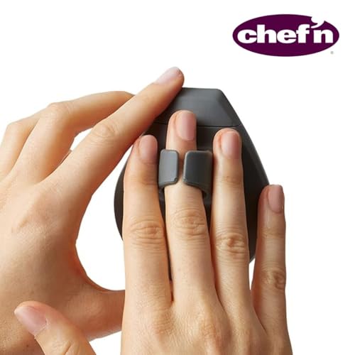 Chef'n PalmBrush Vegetable Brush, 3.5" x 3" x 1.5", Marble Gray