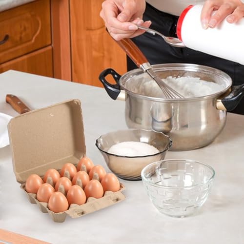 30 Pack Egg Cartons Bulk - 3×4 Style Reusable Cardboard Cartons 12 Count, Dozen Chicken Egg Crates