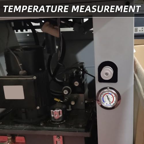MEANLIN MEASURE 2Pcs Vapor Capillary Refrigeration Thermometer with Stainless Steel Front Flange Mount, 2" Dial, 48" Capillary Length, Temperature Range -40-65°F/-40-20°C, Accuracy 2% - style: 2PCS