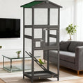 Indoor and Outdoor Aviary House, Wooden birdcages Bird Cage with Pull Out Tray and Wooden Bird cage Two Doors, Spacious Multi-Level Design for Small Birds Like Parakeets, Canaries