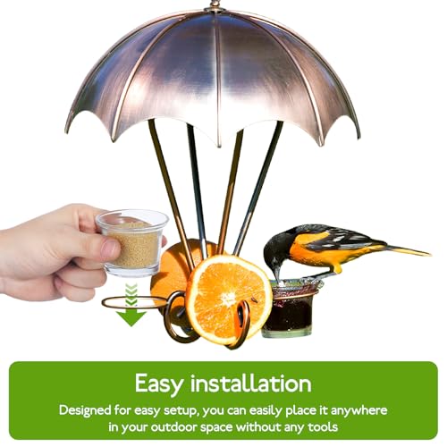Sewroro Glass Bird Feeder Cup for Outdoors Hanging Window Bird Feeder Accessory Part for Balcony and Garden