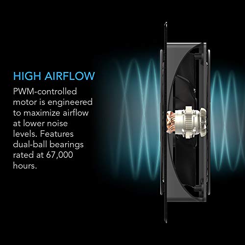 AC Infinity AIRTITAN T7, Ventilation Exhaust Fan 300mm | With WiFi Temperature Humidity Controller, EC Motor for Crawl Spaces, Basements, and Garages - size: Medium, Smart Controller