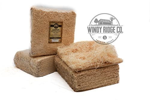 Natural Chicken Nesting Pads - 10 Pack - Aspen Excelsior Bedding Hen Nest Box Liners - USA Made - 13" x 13"