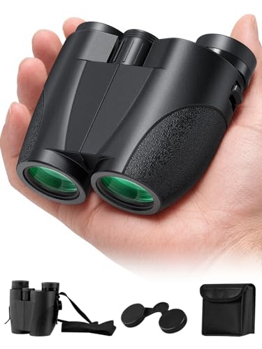 Binoculars for Adults and Kids, 20x25 Compact High Power Binoculars with Low Light Vision for Bird Watching, Large Eyepiece Waterproof Outdoor Hunting, Travel, Sightseeing