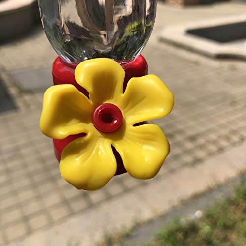 Mini Hummingbird Feeder 4 Pack 2.3oz Small Nectar Plastic Red Cute Hummingbird Feeders with Hanging Wires for Outdoor - style: Straight Tube