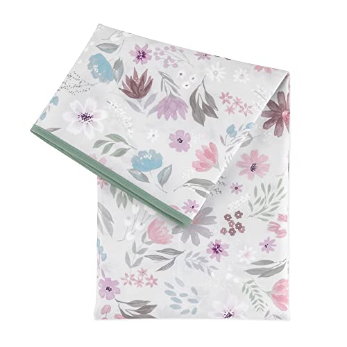 Bumkins Baby Splat Mat for Under High Chair, Babies Toddlers Eating Mess Mat, Waterproof Reusable Cloth for Arts and Crafts, Playtime Mat for Kids, Floors or Tables, Fabric 42inx42in, Floral Gray - color: B1 Floral