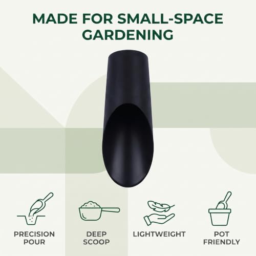 Bonsai Soil Scoops, Plastic Garden Soil Scoops, Black, Classic, Ergonomic Grip