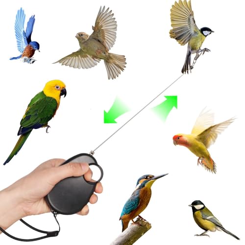 Bird Harness Leash,20ft Self Retractable Birds Harness for Parakeet Cockatiels Budgies Longicauda Flying Training
