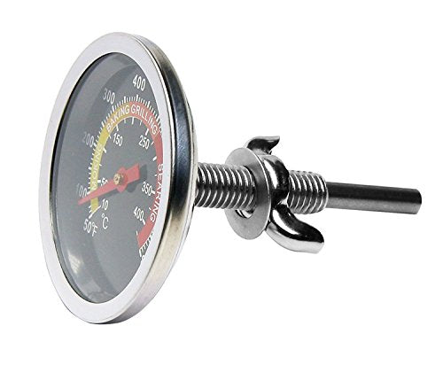 Grill Temperature Gauge BBQ Smoker Thermometer for Charcoal Grill and Pit | Smoker Thermometer Temp Gauge with Stainless Steel Case 2 3/8 Inch Face and 50-800F Temperature