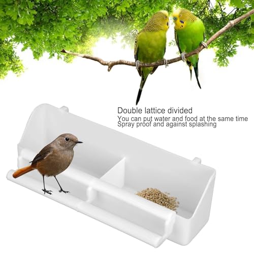 4pcs Bird Feeder, Bird Water Dispenser Bird Cage Feeder Window Pet Bird Water Feeder Cup Hanging Bird Food Bowl Cups for Cockatiel Parrot