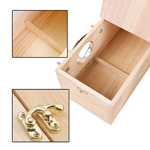 Parakeet Nesting Box, Bird Nest Breeding Box Cage Wood House for Finch Lovebirds Cockatiel Budgie Conure Parrot (M:9.8"×5.1"×5.3") - size: Medium: 9.8" x 5.1" x 5.3"