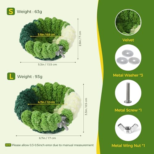 Admaison Bird Nest for Cage,Plush Hanging Bird Bed for Parakeet,Breeding Bird House for Conure,Budgie,Cockatiel,Lovebird,Canary,Finch,Hamster,Small Pets,Warm Nest(Green, L) - color: Green, size: L