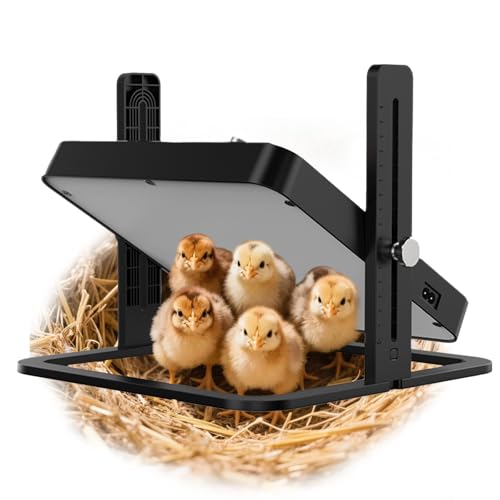 HUAFLY Brooder Plate,10" x 10" Temperature Adjustable Brooder Plate for Chicks Ducks,Energy-Saving Chick Heat Plate, Stable Heating Chicken brooder