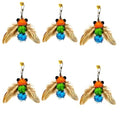 miwoowim 6PCS Bee Feather Cat Wand Refills, Interactive Teaser Replacements | Insect Attachments,Adorable bee design with natural feather wings. Fits standard wands. Promotes pouncing & jumping play. - color: 6 yellow bees