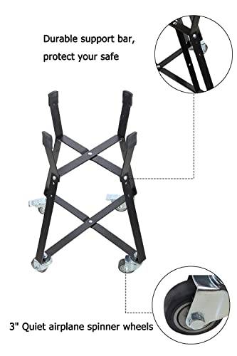 Dracarys Rolling Cart for Minimax Big Green Egg Accessories,Rolling Nest with Heavy Duty Locking Caster Wheels Powder Coated Steel Rolling Outdoor Cart for Minimax Big Green Egg Grill Stand - size: Minimax(MX)