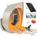 Bird Feeder with Camera Solar Powered, Smart Birds Feeder for Outside, AI Bird Identification Auto Capture Videos Pictures, 2K Live Feed Cam for Backyard, Ideal Gift for Birds Lover - color: light brown