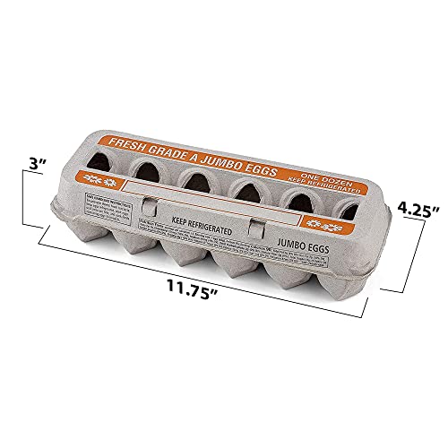 MT Products Natural Pulp Jumbo Egg Cartons 1 Dozen - Disposable Egg Storage Container (Pack of 15) - Made in the USA - size: Jumbo