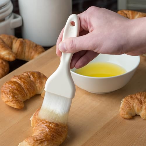 Carlisle FoodService Products 40391-02 7.50" Length, Bristle 2" Width x 2" Trim, White Color, Plastic Handle Galaxy Pastry Brush with Nylon Bristles