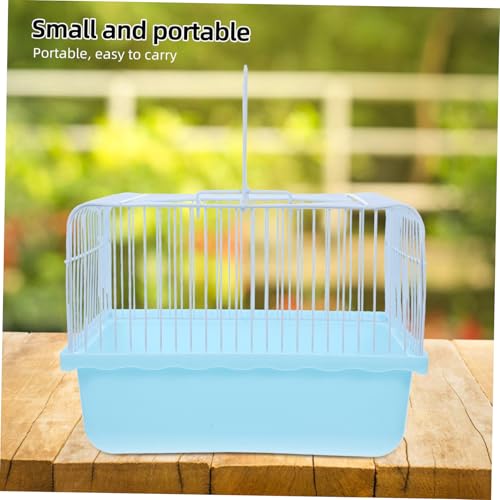 SUPVOX Portable Small Bird Travel Cage Lightweight Carrier for Lovebirds Parakeets and Cockatiels with Transparent Observation Window Versatile Indoor Outdoor Use for Small