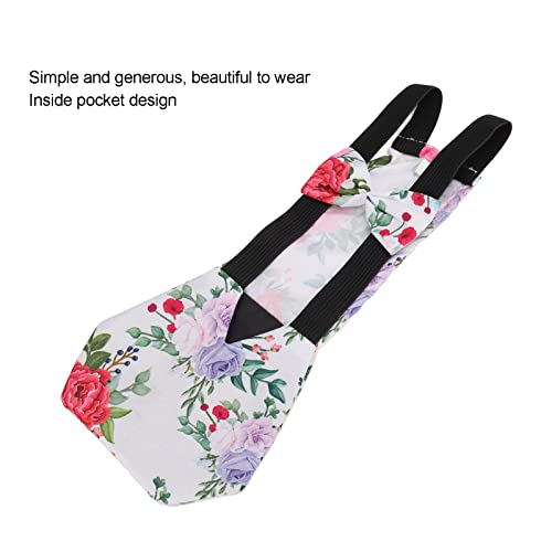 Chicken Shit Pocket Diapers, Waterproof Cloth Fabric Duck Diapers Unique Bowknot Elegant Goose for Pet(S Number)