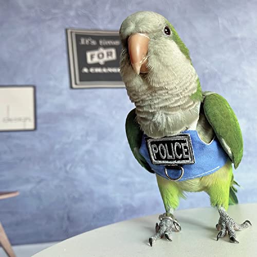 Bird Flight Harness Vest, Parrot Flight Suit with Leash, Bird Flying Clothes with Rope and Handle for Outdoor Activities (Without Leash,Cockatiel) (with Leash, S) - size: S