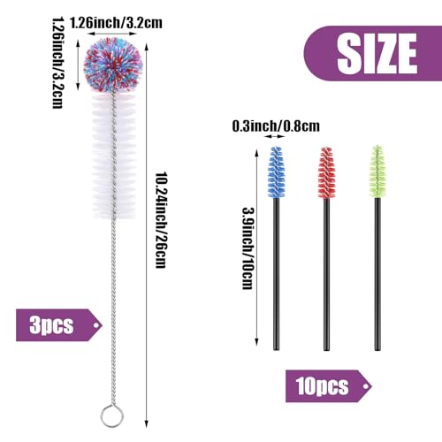 Zhehao 13 Pcs 2 Size Hummingbird Feeder Cleaning Brush Bendable Cleaning Brushes for Hummingbird Feeder Outdoor Water Bottles Various Size (Blue, White) - color: Blue, White