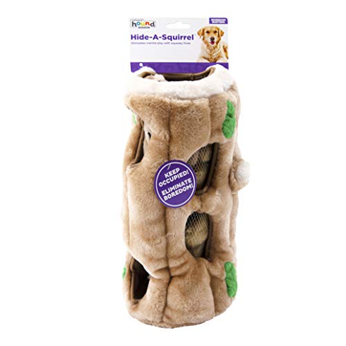 Outward Hound Hide-A-Squirrel Dog Toy – Interactive 2‑in‑1 Plush Puzzle with 6 Squeaky Removable Squirrels, X Large (Pack of 8) - color: Squirrel Xlarge, size: X Large (Pack of 8)