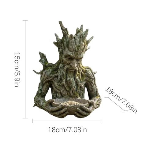 Tree Bird Feeder | Decorative Bird Feeding Garden Sculpture | Sparrow Feeding Station | for Outdoor Garden Backyard Patio Yard Porch