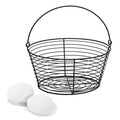 Little Giant® Large Egg Basket Kit | Chicken Egg Basket with Ceramic Eggs | Egg Collecting Basket Kit (White Eggs, Large Basket (13 Inches)) - color: White Eggs, size: Large Basket (13 Inches)