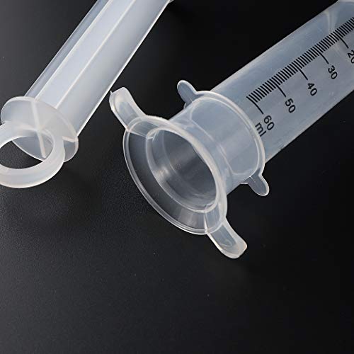 60ML Baby Bird Parrot Feeding Tubes | Liquid Medicine Feeder Push-tube Pet Cat Dog Feeding Medicine With 2 Pcs Stainless Steel Metal Feeding Spoon - size: 60ML