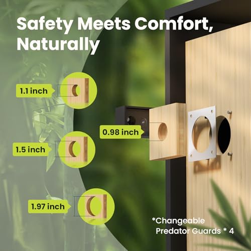 Smart Bird House with Dual 1080P Cameras, Lifetime Free AI Bird ID | Solar Powered, Remote Control, Bamboo Bird Nest for Garden & Bird Lovers, Watch Robin Nesting Story in Realtime, DIY Gift