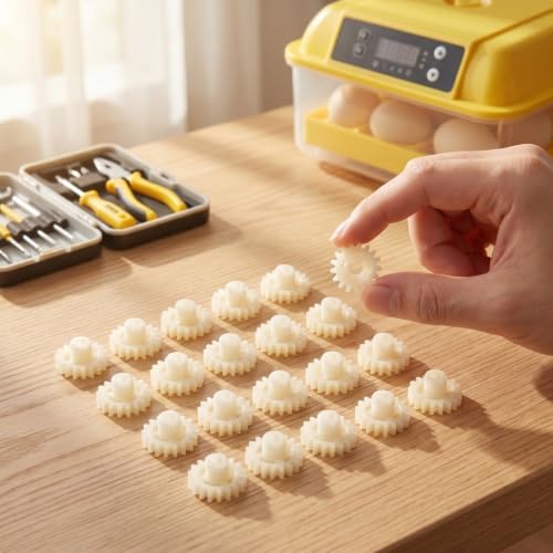20pcs Incubator Motor Gear Egg Turning Motor Special Parts Incubator Parts Gear Turning for Incubating Chicken Duck and Quail Egg