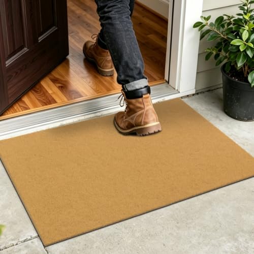 SHACOS 2x3ft Artificial Coir Door Mat Indoor Outdoor | Non-Slip, Dirt Trapping, Low Pile 0.3", Welcome Doormat, Front Door Porch Entryway Patio Entrance - color: Artificial Coir, size: 2x3ft