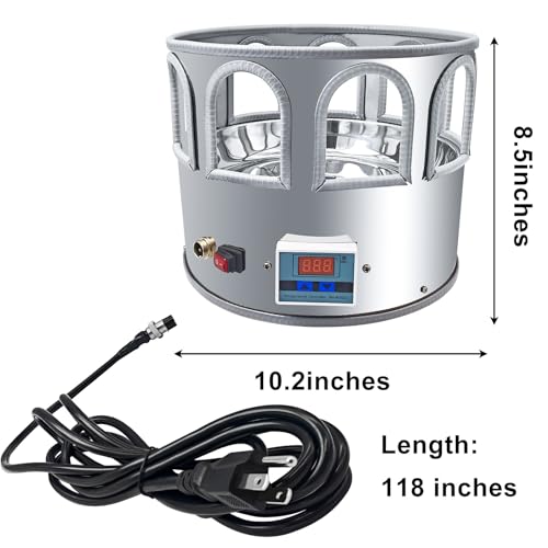 Heated Chicken Waterer - 5 Gallon Metal Base With Temperature Indicator for Winter - For Chickens, Ducks, Pigeons (Does Not Contain Buckets)