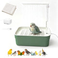 Parrot Bathtub Indoor Automatic Bath Shower,Bird Bath with Pump(small) | Bird Shower Fountain Bathtub with Running Water for Parakeet,Cockatie,Canary,Finch and small bird - color: Grey